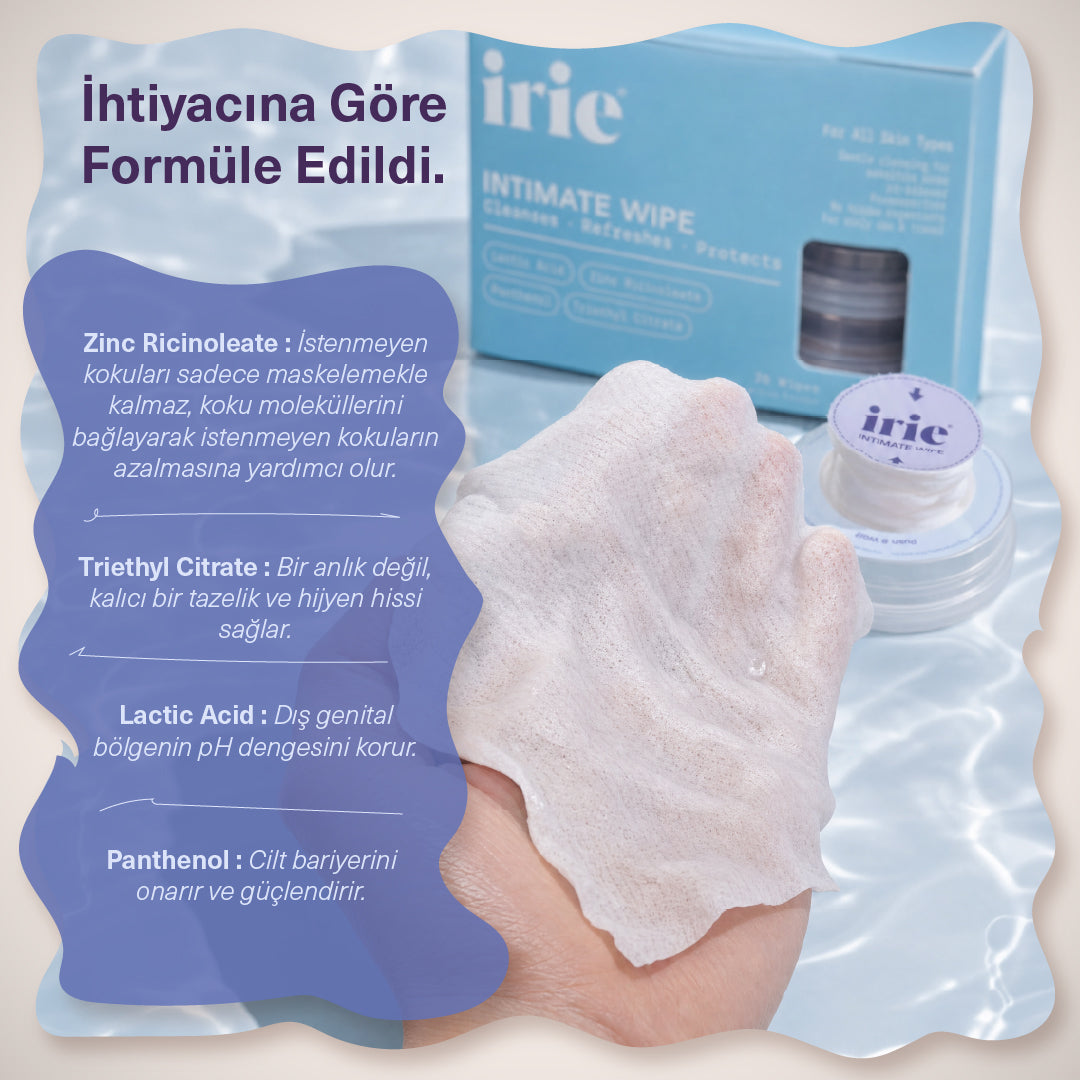İntim Temizleme Mendili 5'li - Dış Genital Bölge ve Hassas Ciltler İçin